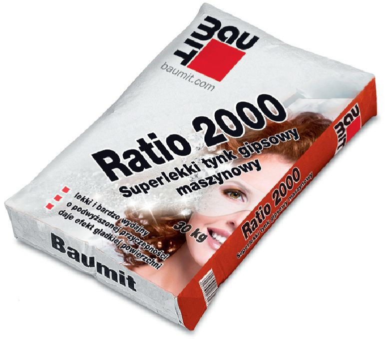 BAUMIT RATIO 2000 - superlekki tynk gipsowy