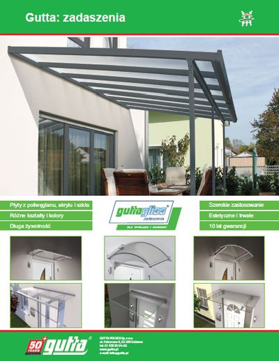 Zadaszenie tarasu i drzwi wejściowych