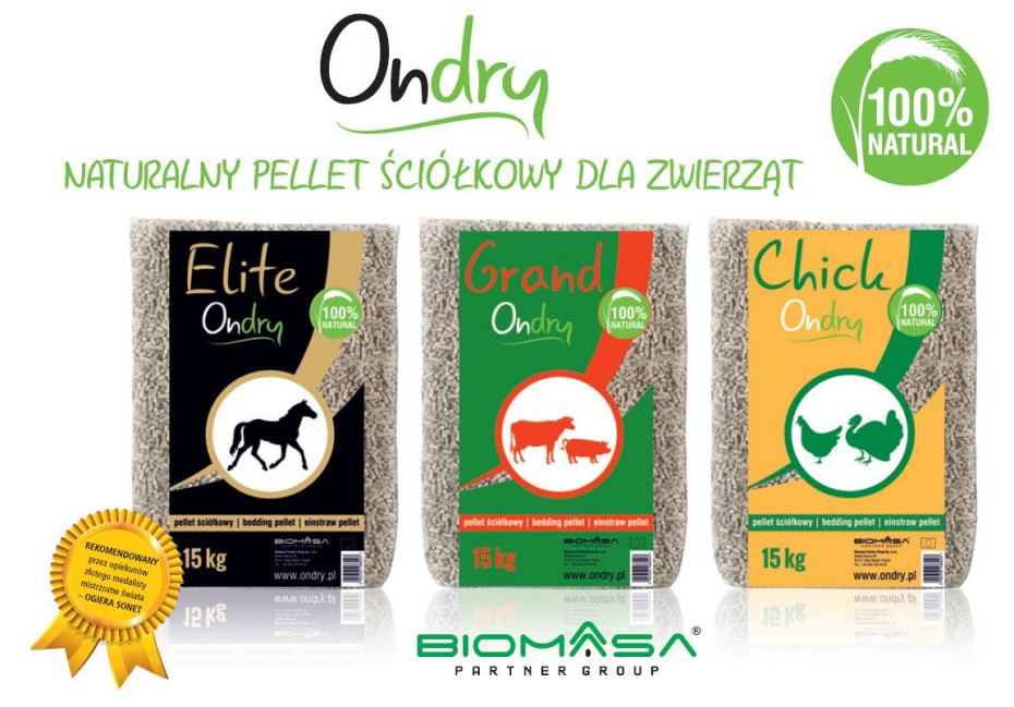 OnDry - naturalny pellet ściółkowy dla zwierząt