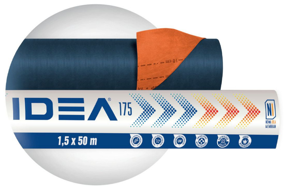 Ekran IDEA 175 - wysokodyfuzyjna membrana wstępnego krycia z Marma Polskie Folie