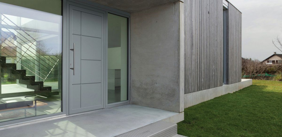 Drzwi aluminiowe SOLANO 86 z panelem wsadowym