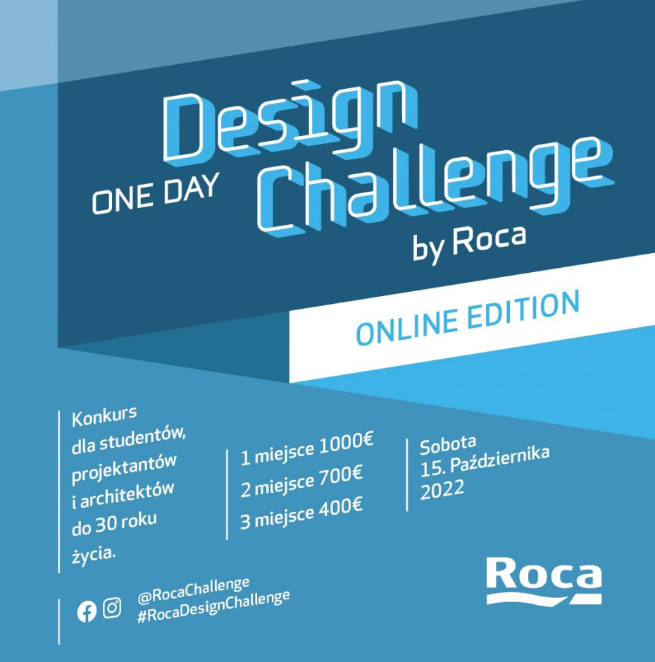 „ROCA ONE DAY DESIGN CHALLENGE” - przed nami IV edycja konkursu dla młodych architektów i projektantów