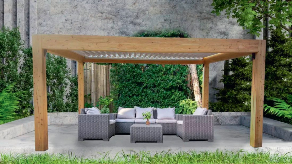 Pergola z dachem żaluzjowym