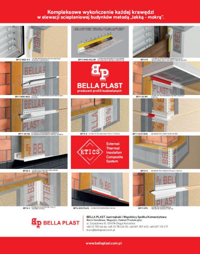 BP13 R - listwa dylatacyjna do prowadnic rolet w systemach rolet okiennych zewnętrznych