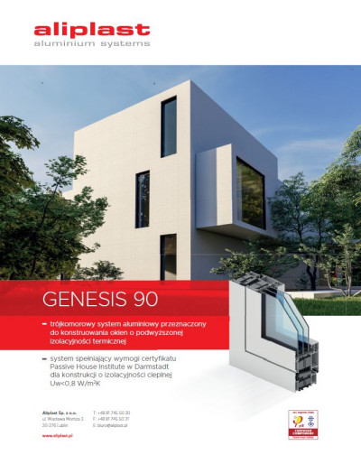 Genesis 90 system okienny do domów pasywnych