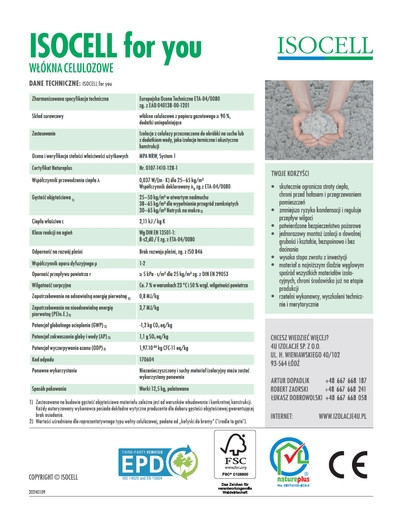 ISOCELL for you - Wełna celulozowa do ociepleń poddaszy, dachów i stropów