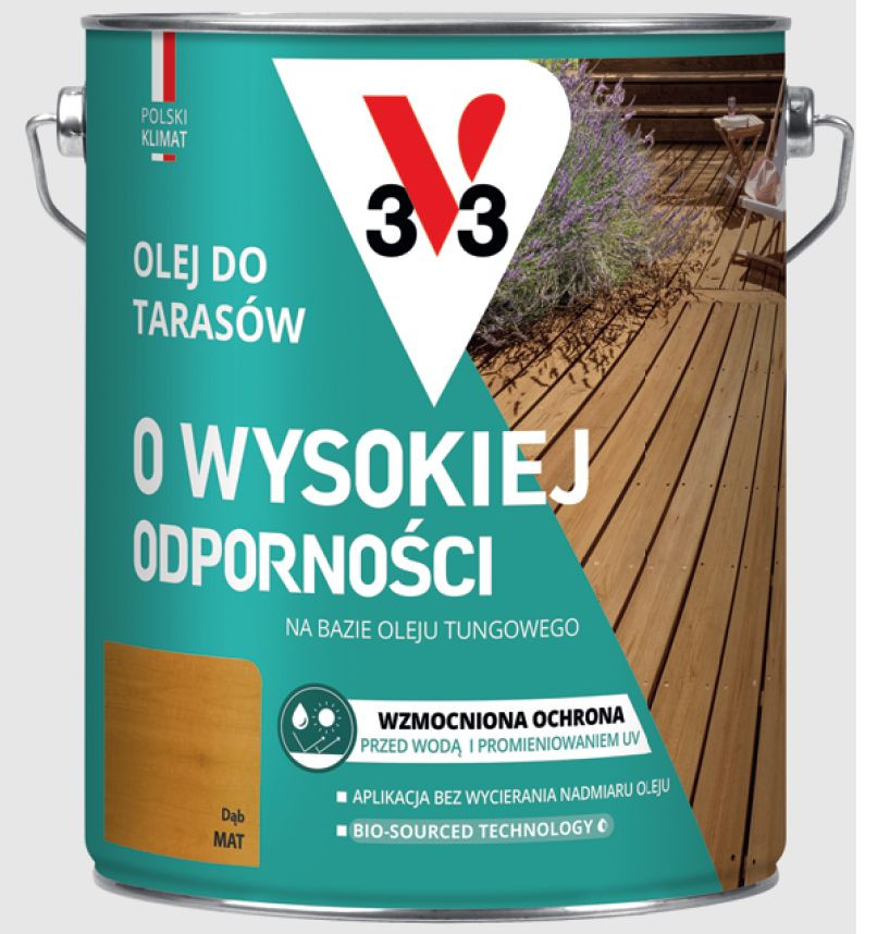 Olej V33 - idealny do stosowania na tarasach