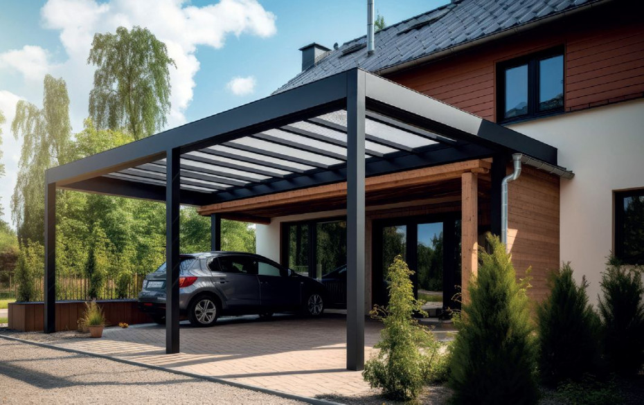 Nowoczesne zadaszenie garażowe CARPORT ECO