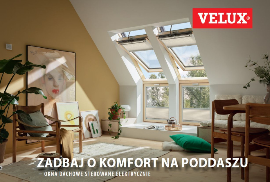 Zadbaj o komfort na poddaszu - okna dachowe sterowane elektrycznie