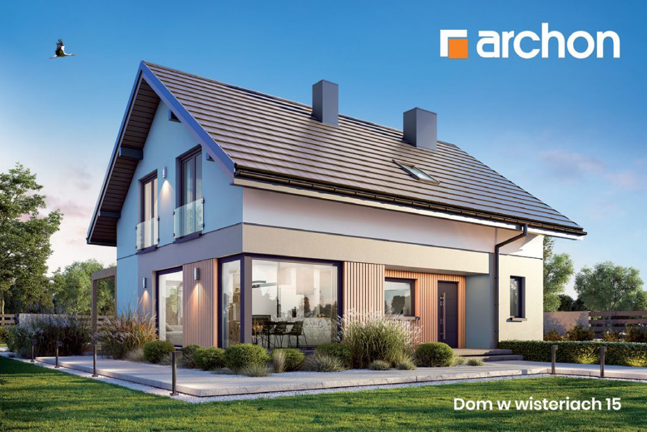 Sprawdzony, polecany i tani w budowie - poznaj DOM W WISTERIACH 15 od ARCHON+!