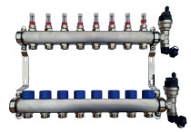 Rozdzielacz podłogowy stal nierdzewna 1 [IN 473] z przepływomierzami i wkładkami M30 × 1,50 GAT. AISI 304