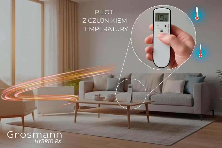 Inteligentne grzejniki na podczerwień GROSMANN HYBRID RX