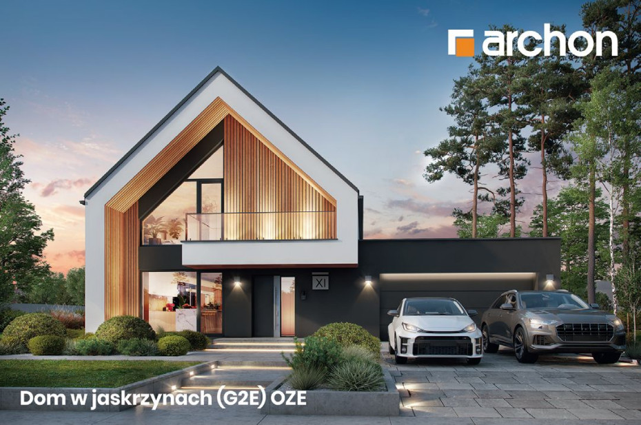 Nowoczesny i energooszczędny dom z antresolą oraz apartamentem - gotowy projekt ARCHON+