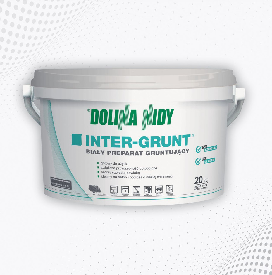 Solidnie zagruntowane podłoże - INTER-GRUNT biały preparat gruntujący