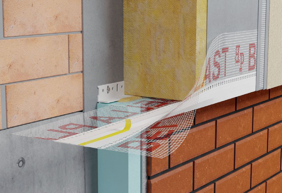 BP14 RF BELLA PLAST - listwa okapnikowa PVC z siatką - zwijana - nowość - rolka