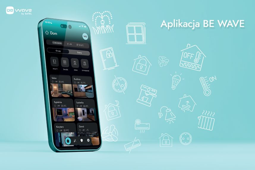 Aplikacja BE WAVE - centrum sterowania inteligentnym domem