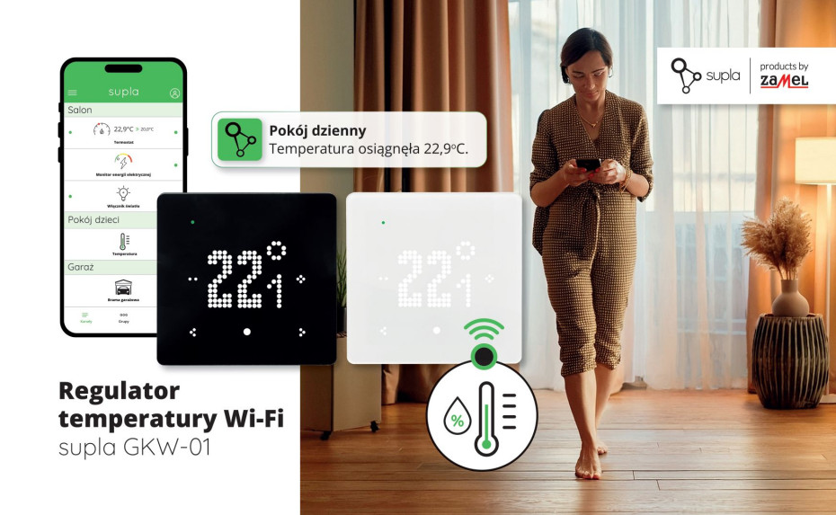 GKW-01 regulator temperatury WI-FI - sterowanie temperaturą