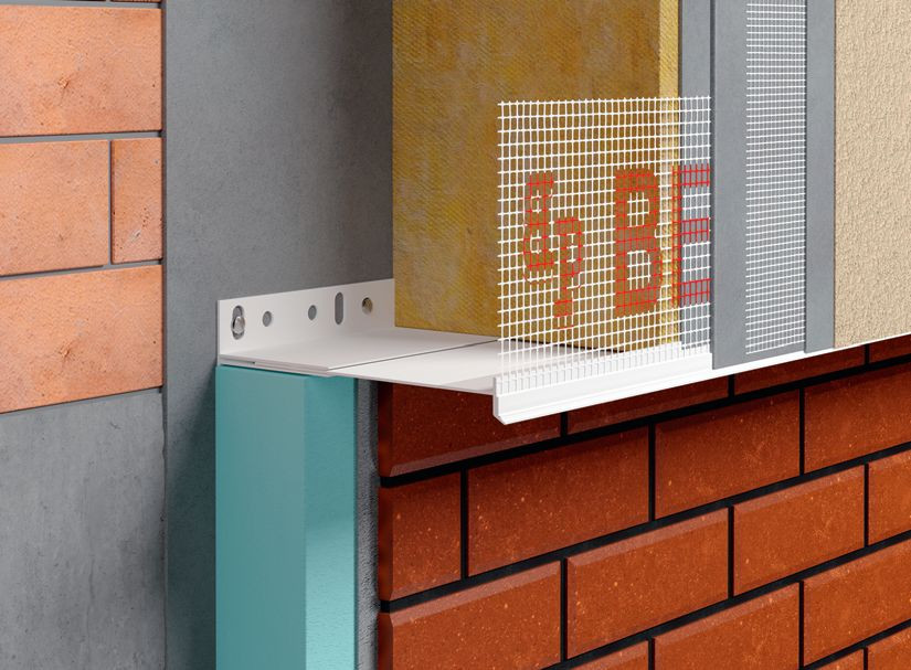 Nowość - BP30S 100 MM - 300 MM - Listwa PVC startowa cokołowa regulowana okapnikowa do ETICS