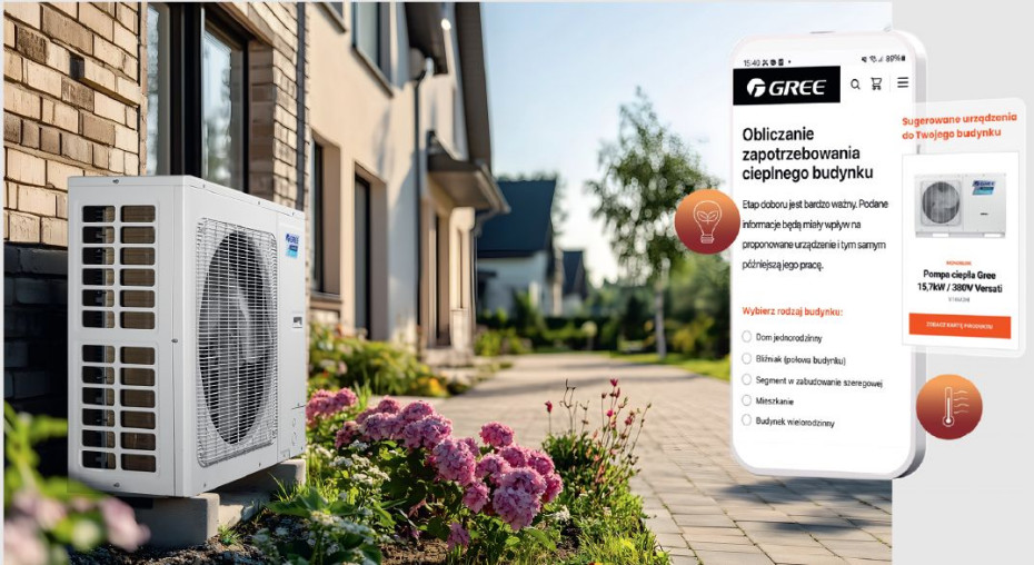 Kalkulator doboru pomp ciepła GREE: precyzyjna pomoc przy budowie lub remoncie domu