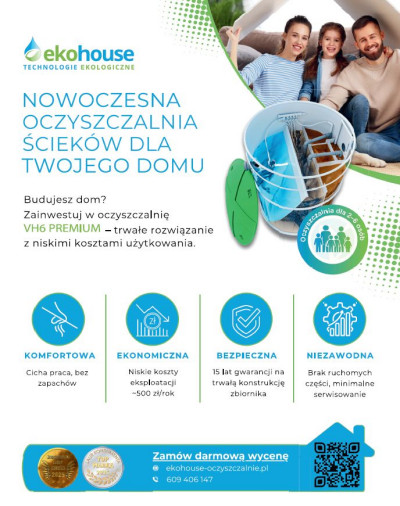 Zalety przydomowych oczyszczalni ścieków