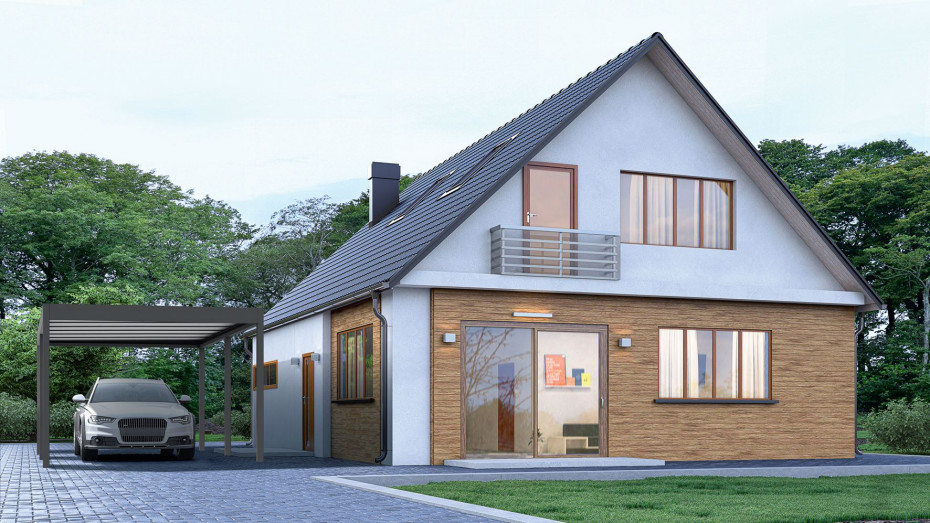 Nowoczesne zadaszenie garażowe CARPORT ECO