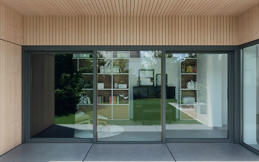 Automatyczne drzwi Schüco LivIngSlide z PVC-U