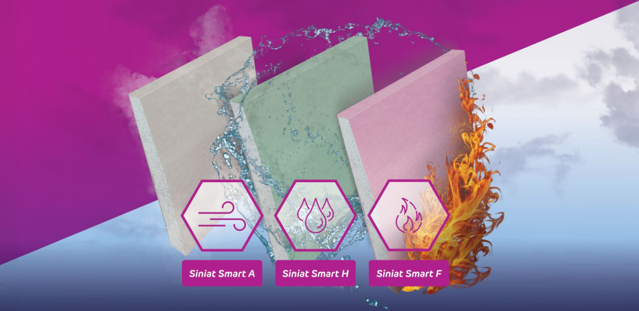Ogniochronna płyta Smart F z linii Siniat Smart