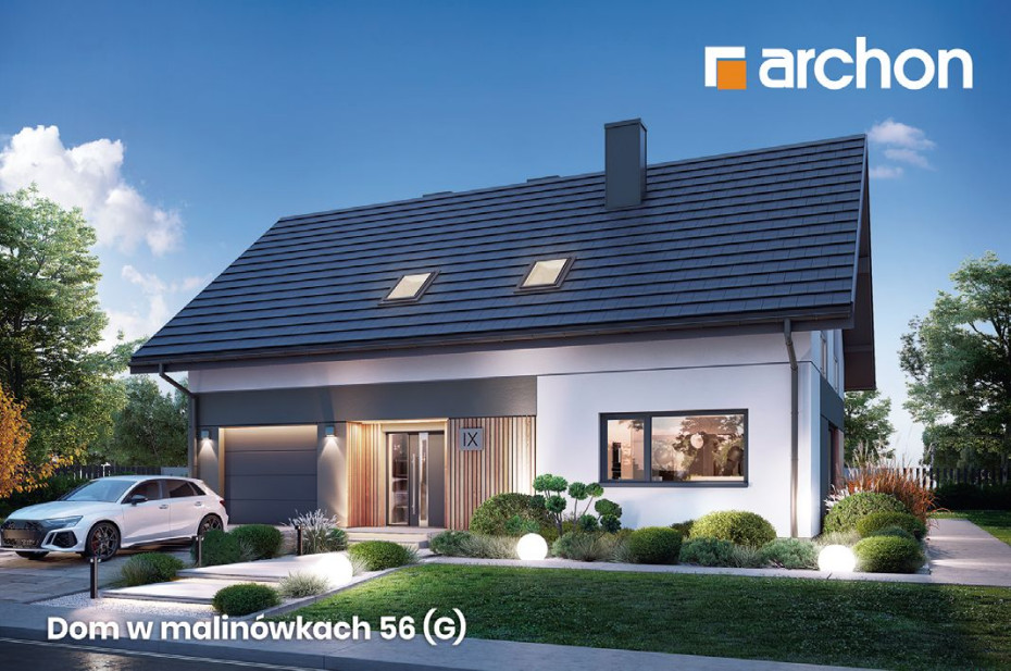 149 m², salon + 5 pokoi, garaż i przemyślany układ dla rodziny - Dom w Malinówkach 56 (G) z kolekcji ARCHON+
