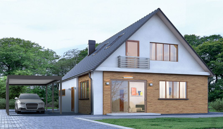 Nowoczesne zadaszenie garażowe CARPORT ECO