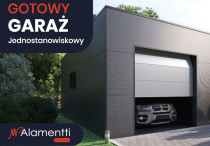 Garaż jednostanowiskowy z płyt warstwowych ALAMENTTI