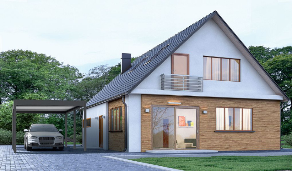 Nowoczesne zadaszenie garażowe CARPORT ECO