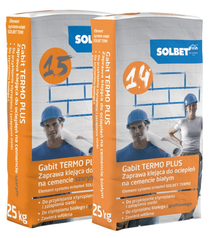 SOLBET Gabit TERMO PLUS 1.4 i 1.5 - zaprawy do wykonywania warstwy zbrojonej